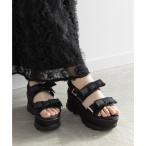 ランダ RANDA フリンジリボンスポーツサンダル (BLACK)