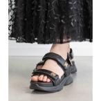 ランダ RANDA ★ モノグラムデザインスポーツサンダル (BLACK)