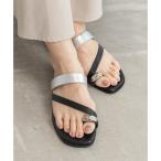 ランダ RANDA メタリックベルトトングサンダル （BLACK）