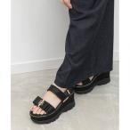 ランダ RANDA モノグラムリボンボリュームスポーツサンダル （BLACK）