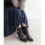 ランダ RANDA ゴールドパーツニットドッキングブーツ (BLACK)