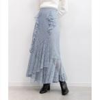 ランダ RANDA ラッフルレースマーメイドスカート （BLUE）