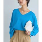 ラス RASW 多機能Vネックルーズニット （ターコイズ）