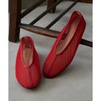 レメ REMME MESH＆SHEEP LEATHER メッシュフラットシューズ