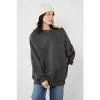 オフショルダースウェットトップス BLK