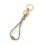 ショッピングキーリング ラシット russet レザーキーリング［メタルパーツ］(CEー1561) （GrayBeige）