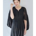 ルイルエブティック RUIRUE BOUTIQUE レースカーデ&キーネックオールインワンセットアップ (ブラック)