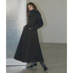  Louis ruebtikRUIRUE BOUTIQUE [2way] чистый Silhouette * двойной maxi flair пальто ( ремень имеется ) l шерсть 