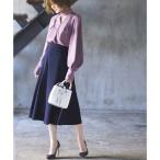 ルイルエブティック RUIRUE BOUTIQUE 洗えるシークレットゴムハイウエストＡライン美脚スカート （ネイビー）