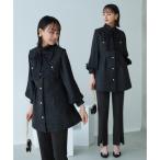 ショッピングセレモニー ルイルエブティック RUIRUE BOUTIQUE カラーツイードジレ＆スリムストレートパンツスーツ フォーマル セレモニースーツ （ブラック×ブラッ