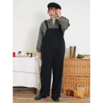 サマンサ モスモス Samansa Mos2 ウール混タックサロペット （ブラック）