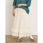 サマンサ モスモス Samansa Mos2 柄アソート裾ティアードスカート （キナリ）