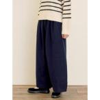 サマンサ モスモス Samansa Mos2 [帯電防止裏地]裾切替バルーンパンツ （ネイビー）