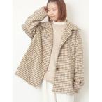 サマンサ モスモス Samansa Mos2 シャギーチェックコート （ベージュ）