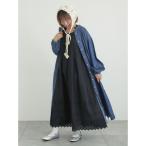 サマンサ モスモス Samansa Mos2 [抗菌防臭]スカラップレースペチワンピース （ブラック）