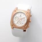 ショッピングピンクゴールド サルバトーレマーラ Salvatore Marra ラバーベルトスクエアクロノグラフ腕時計 （ピンクゴールド×ホワイト）