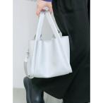 サマンサモスモス ブルー Samansa Mos2 blue ポーチ付2WAYスクエアバッグ （シルバー）