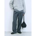 サマンサモスモス ブルー Samansa Mos2 blue サイドタブ付きパンツ （チャコールグレー）