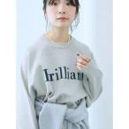 サマンサモスモス ブルー Samansa Mos2 blue ロゴニットプルオーバー （Sグレー）