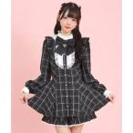 シークレットハニー Secret Honey アクセサリーリボンレースフリルセットアップ (チェッククロ)