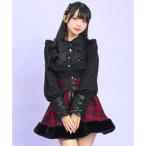 ショッピングカフス シークレットハニー Secret Honey ヨーク＆カフスレースアップブラウス （クロ）