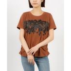 センソユニコ Sensounico ギャルデコレクティブ クレマチスプリントTシャツ (ダークブラウン)