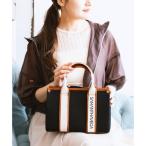 サマンサベガ SAMANTHAVEGA ロゴテープキャンバストートバッグ（ミニ） (ブラック)