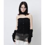 スパイラルガール SPIRALGIRL アームウォーマーシャギーニット （ブラック）