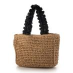 スタイルブロック STYLEBLOCK フリルハンドルストローバッグ （カーキ）