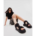 スティーブ マデン STEVE MADDEN クッションベルトサンダル （ブラッ