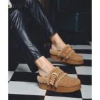 ショッピングサボ スティーブ マデン STEVE MADDEN ファーバックルサボ （タン）