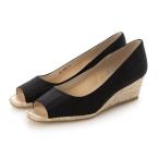 タラントン バイ ダイアナ TALANTON by DIANA ジュート巻ウェッジソールサマーパンプス （黒生地）