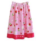 テディショップ Teddyshop 【60×120cm】キッズ ふんわりポップデザインプールラップタオル （ストロベリー）