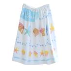 テディショップ Teddyshop 【60×120cm】キッズ ふんわりポップデザインプールラップタオル （シェル）