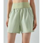 テディショップ Teddyshop レディース ハイウエストヨガハーフパンツ （ペールグリーン）