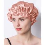 テディショップ Teddyshop レディース 艶めくシルクのヘアナイトキャップ+試験片 2点セット （サーモンピンク）