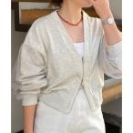 ティティベイト titivate 袖チュールWジップ裏毛カーディガン （オートミール）