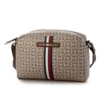ショッピングHILFIGER トミー ヒルフィガー TOMMY HILFIGER トリコロールラインが映える お出かけや旅行にもぴったりのコンパクトサイズ （ベージュ）