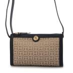 トミー ヒルフィガー TOMMY HILFIGER 上品なベージュモノグラムが目を引くミニショルダーバッグ （ベージュ）