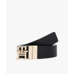 ショッピングHILFIGER トミー ヒルフィガー TOMMY HILFIGER モダンリバーシブルモノグラムベルト （ブラック）