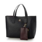 トミー ヒルフィガー TOMMY HILFIGER アイコンモノグラムミニトートバッグ （ネイビー）