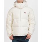 トミー ヒルフィガー TOMMY HILFIGER フーデッドフラッグパッファジャケット （ホワイト）