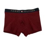 ショッピングHILFIGER トミー ヒルフィガー TOMMY HILFIGER ゴールドウエストトランクスプリントソックスセット【返品不可商品】 （レッド）
