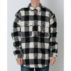 ショッピングTOMMY トミー ヒルフィガー TOMMY HILFIGER チェックオーバーシャツ （ブラック）
