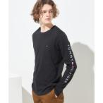 トミー ヒルフィガー TOMMY HILFIGER 【オンライン限定】ショルダーロゴロングスリーブTシャツ（ブラック）