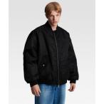 トミージーンズ TOMMY JEANS オーバーサイズトーナルアップリケボンバージャケット (ブラック)