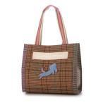 ショッピングツモリチサト ツモリチサト キャリー tsumori chisato CARRY フレームチェックキラネコ トートバッグ （ピンク）