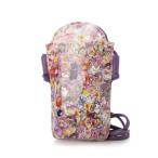 ツモリチサト キャリー tsumori chisato CARRY 森のどうぶつ刺繍 ボストンバッグ キャリーオンバッグ 口金で大きく開く （パープル