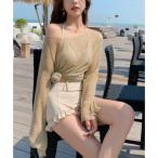  mezzo mb Lee zMAISON BREEZE [MAISON BREEZE]sia- ламе tops оборка высокий талия купальный костюм плавание одежда купальный костюм комплект bi