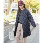 アーバンリサーチ ドアーズ URBAN RESEARCH DOORS ライトダウンキルトロングコート （ネイビー）